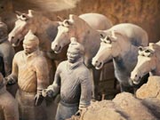 Китай. Терракотовые конники  в  Сияне