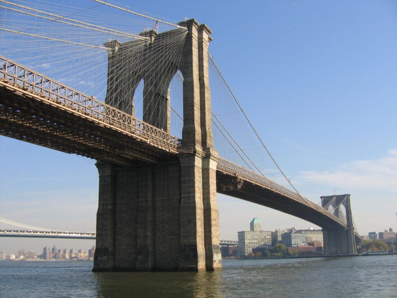 Мост  через Ист-ривер в  Нью-Йорке