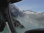 Helicopter ride above the glacier 